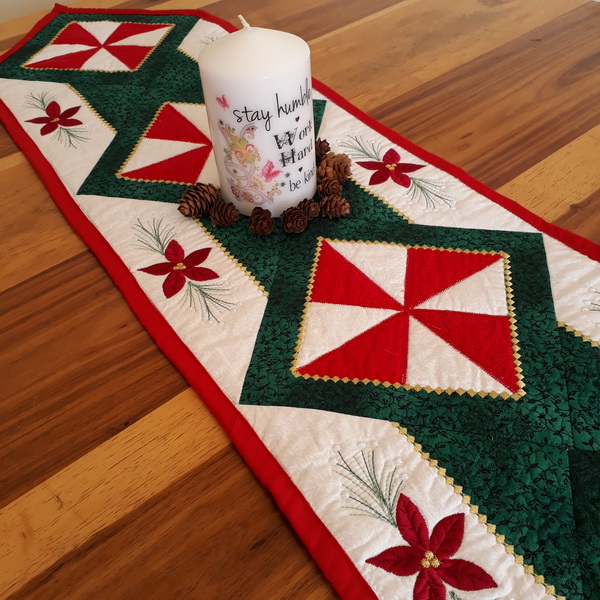 Peppermint Candy 2 Quilted Table Runner-5