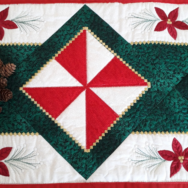 Peppermint Candy 2 Quilted Table Runner-7