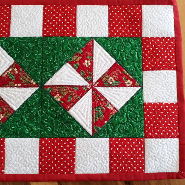 Peppermint Candy 1 Quilted Table Runner-5