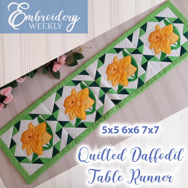 Quilted Daffodil Table Runner-3