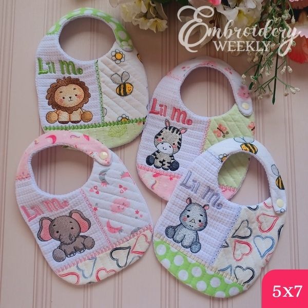 ITH Quilted Baby Animal Bibs-3