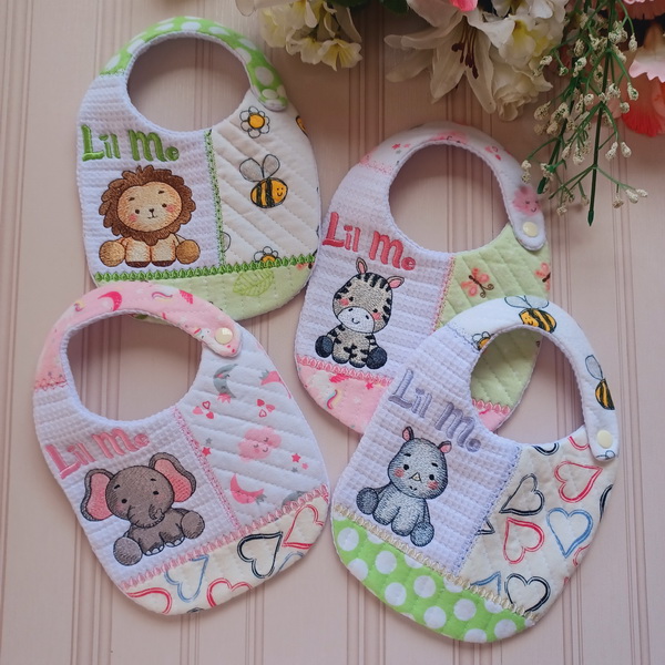ITH Quilted Baby Animal Bibs-4