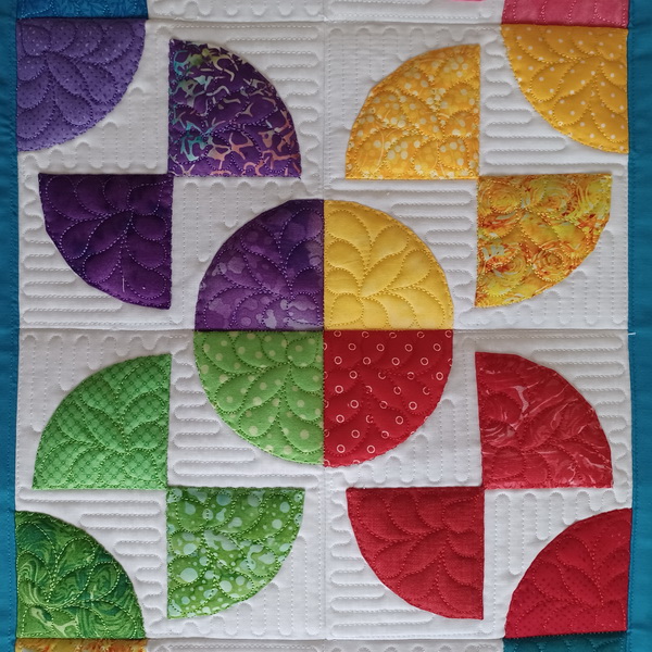 Around the World Quilted Block Table Runner-7