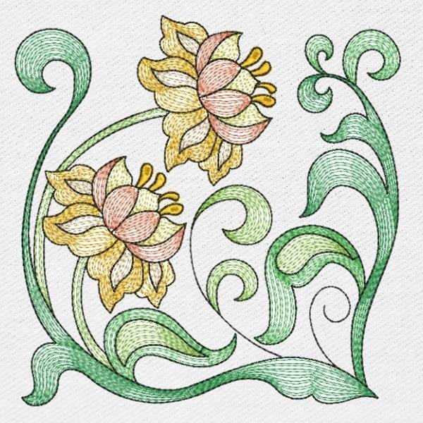 Botanical Swirls Blocks-7