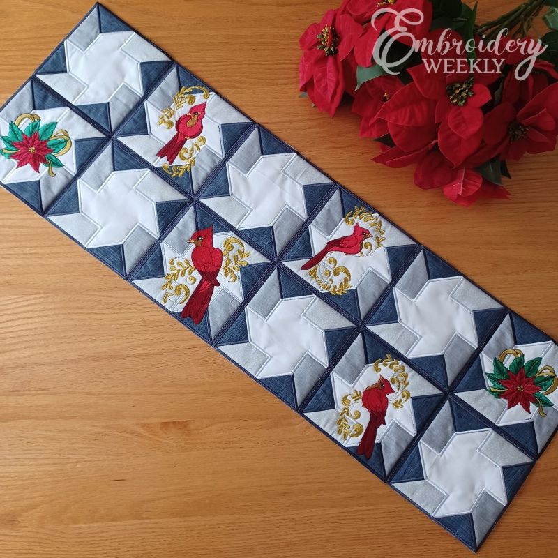 Winter Birds Table Runner-3