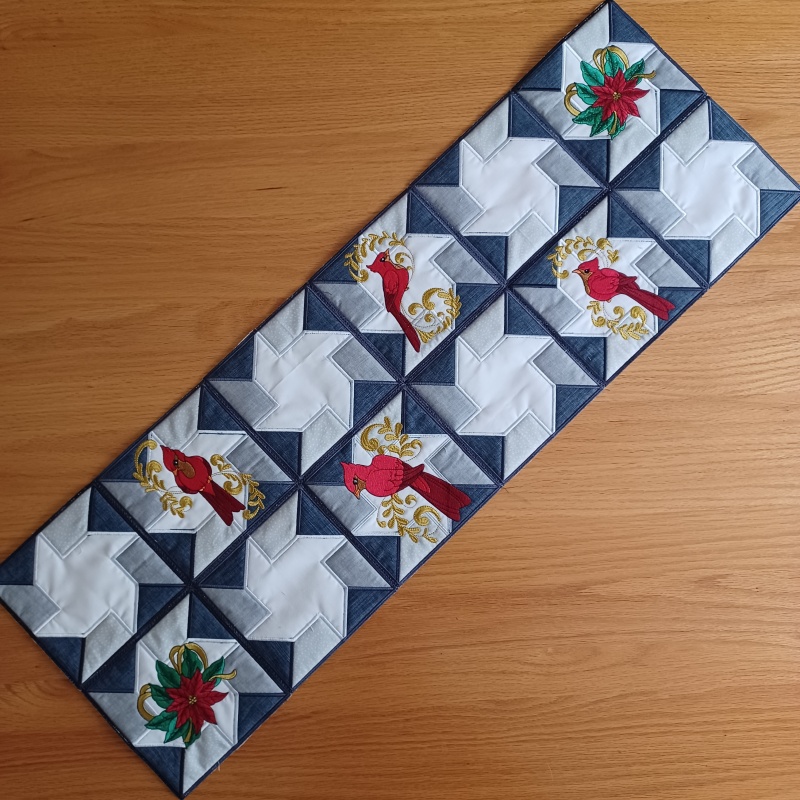 Winter Birds Table Runner-4