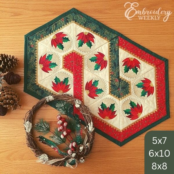 Poinsettia Table Topper-3