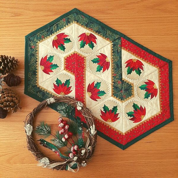 Poinsettia Table Topper-4