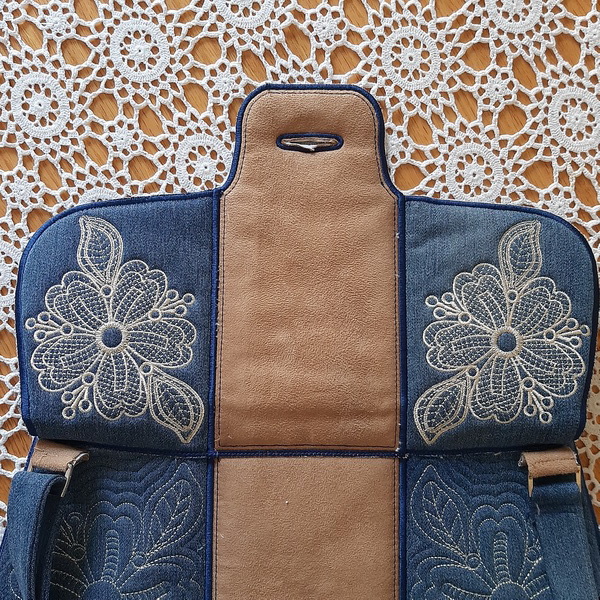 Lace and Denim Bag-12