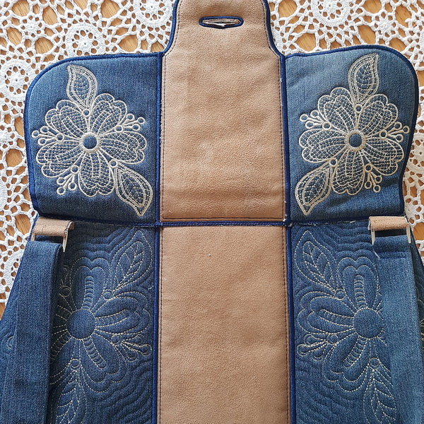 Lace and Denim Bag-16