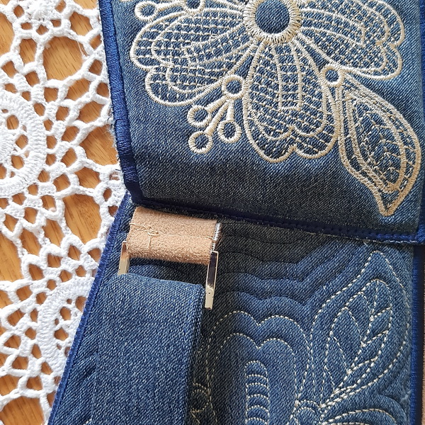 Lace and Denim Bag-17