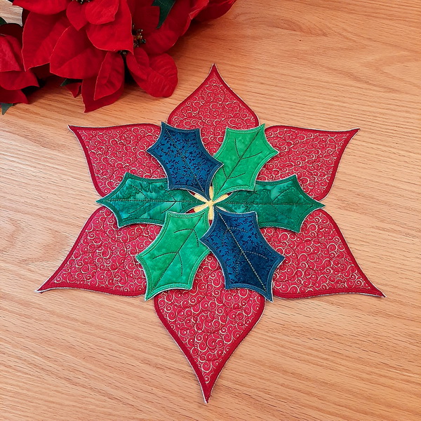 Poinsettia Candle Mat-5