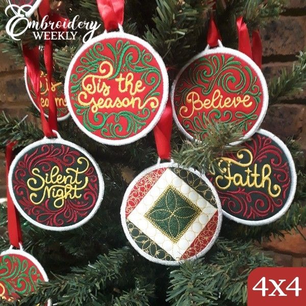 Quilted Christmas Ornaments