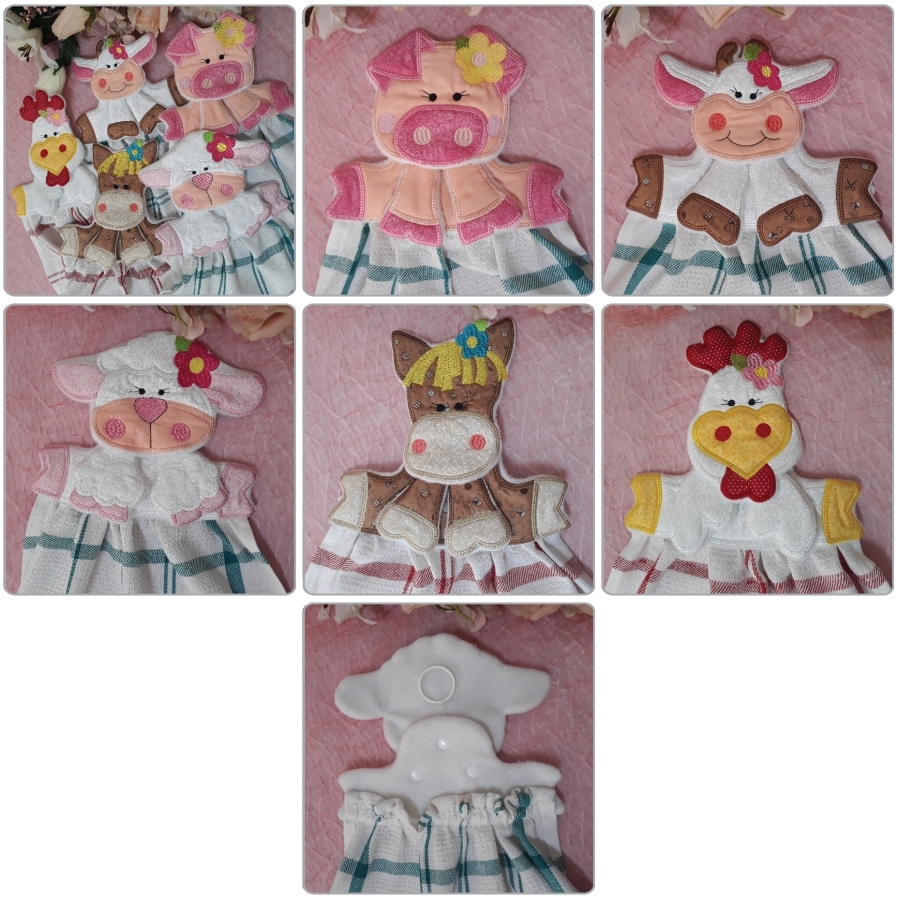 ITH Farm Animal Snap Towel Toppers 