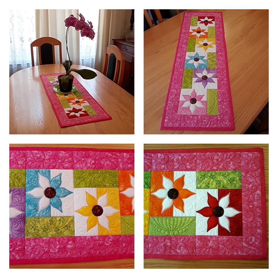 Quilted Flower Table Runner 