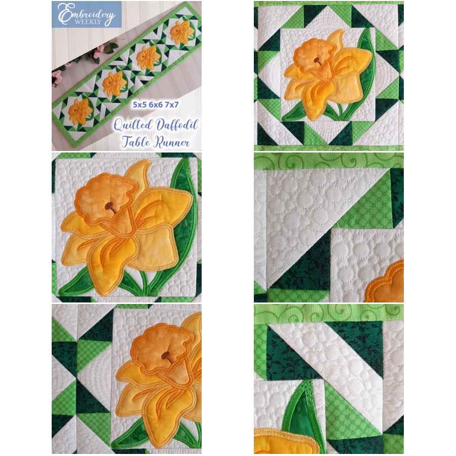 Quilted Daffodil Table Runner