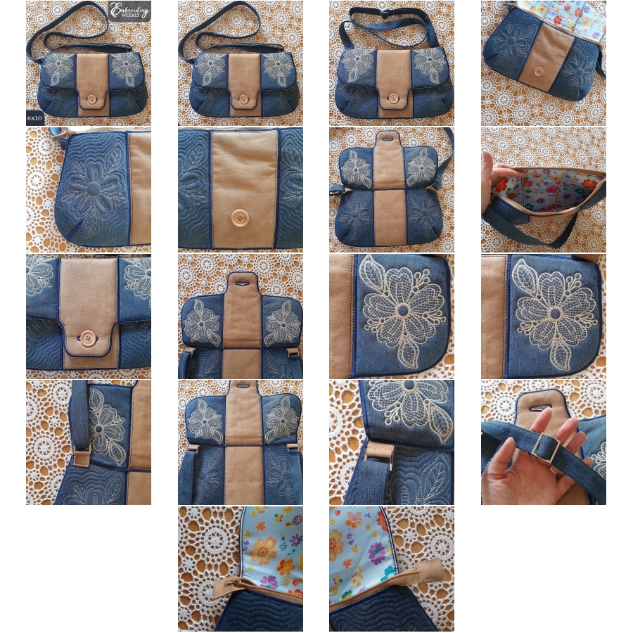 Lace and Denim Bag