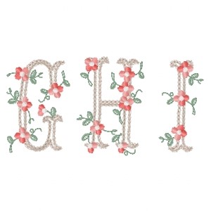 Floral treasure Alphabet, FromTheNeedleOfAnne