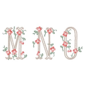 Floral treasure Alphabet, FromTheNeedleOfAnne