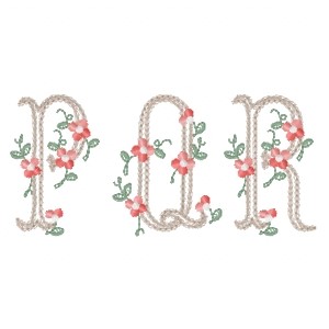 Floral treasure Alphabet, FromTheNeedleOfAnne