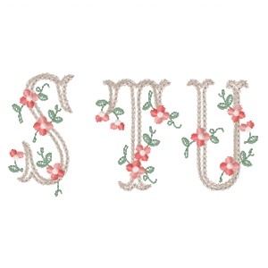 Floral treasure Alphabet, FromTheNeedleOfAnne