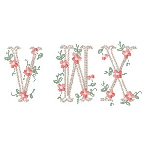 Floral treasure Alphabet, FromTheNeedleOfAnne