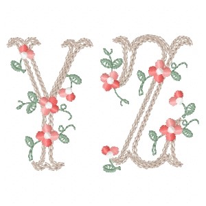 Floral treasure Alphabet, FromTheNeedleOfAnne