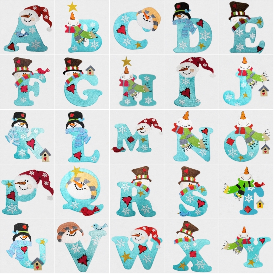 Adorable Snowmen Alphabet