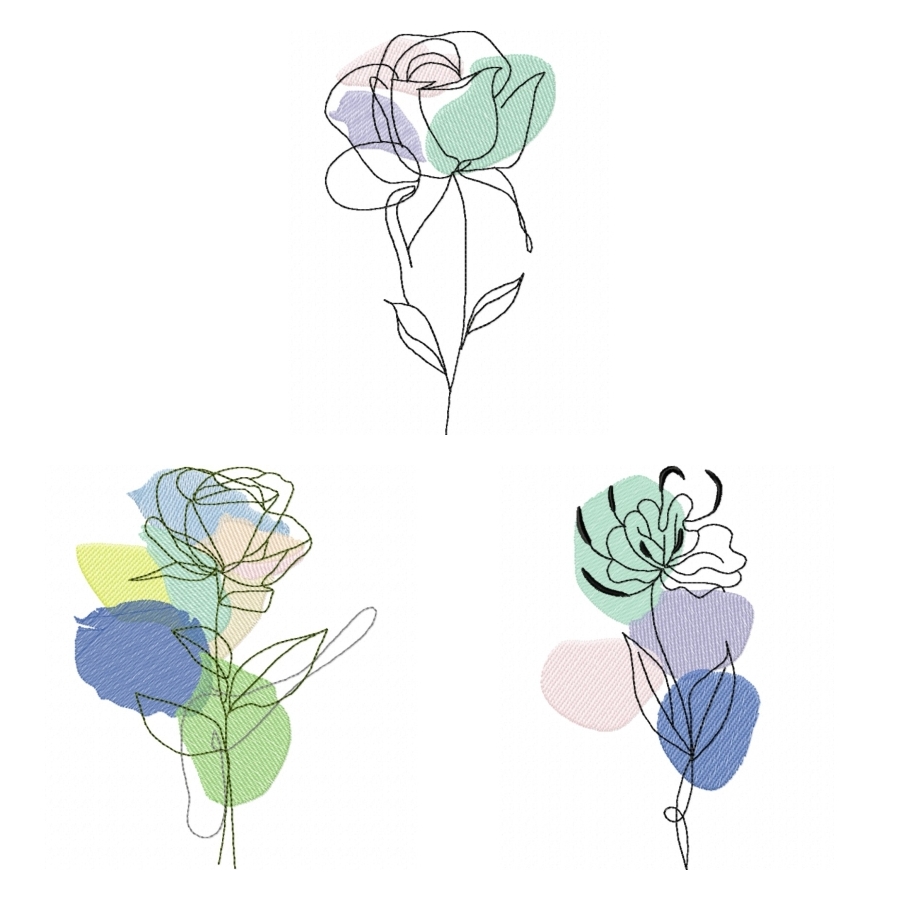 Line Art Flowers