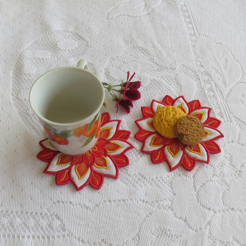 Poinsettia Coasters-5