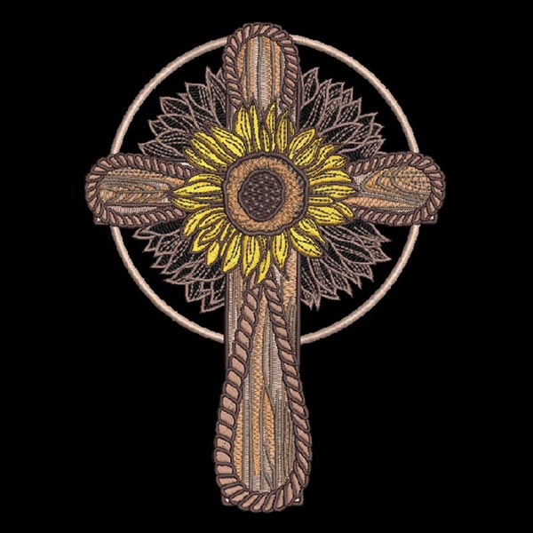 Sunflower Cross Single