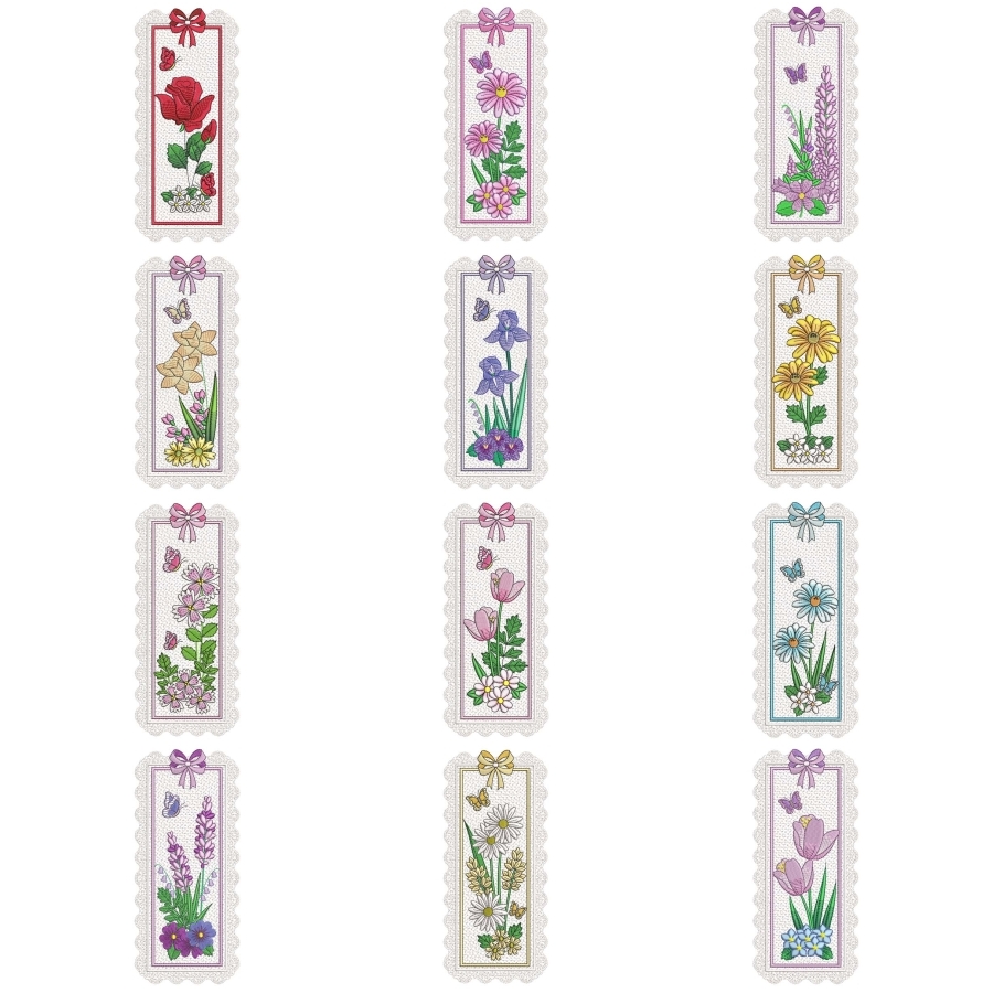 FSL Floral Bookmarks