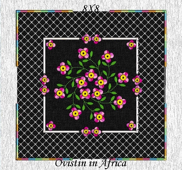 Blossoms in Frames Quilt Blocks -11