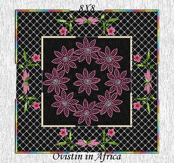 Blossoms in Frames Quilt Blocks -12