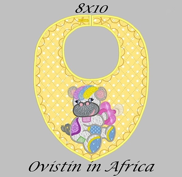 Applique Baby Bibs 8x10 7x9-8