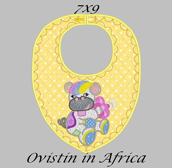 Applique Baby Bibs 8x10 7x9-9