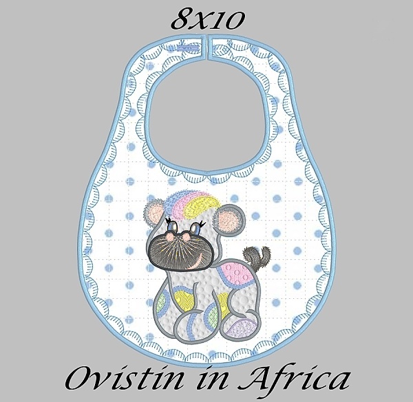 Applique Baby Bibs 8x10 7x9-13