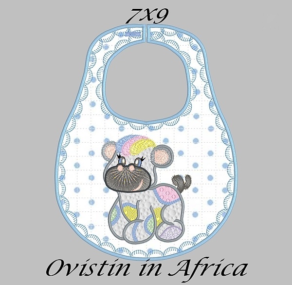 Applique Baby Bibs 8x10 7x9-14