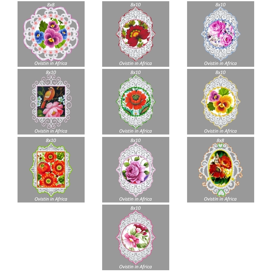 FSL Applique Centre Doilies Large 8x10