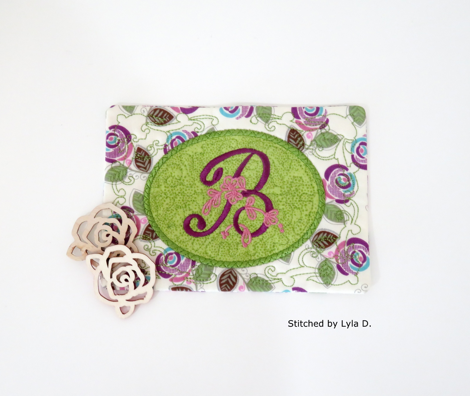 Monogram Mug Rug 2-9