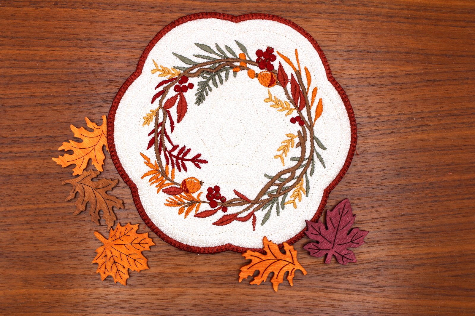 Fall Wreath Candle Mat-5