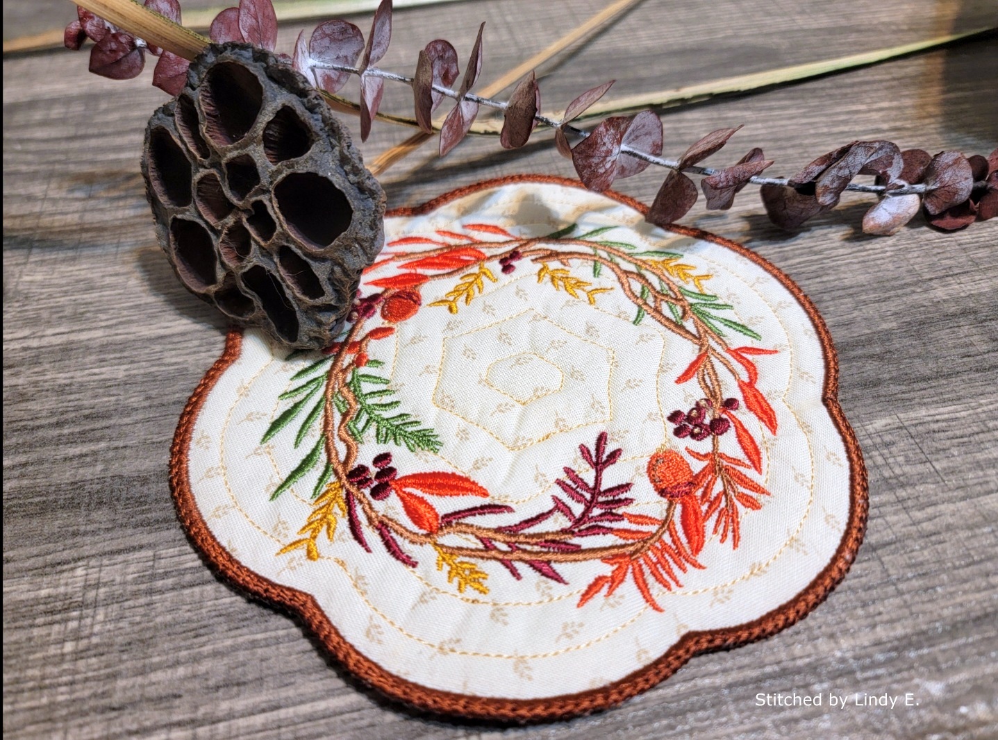 Fall Wreath Candle Mat-7