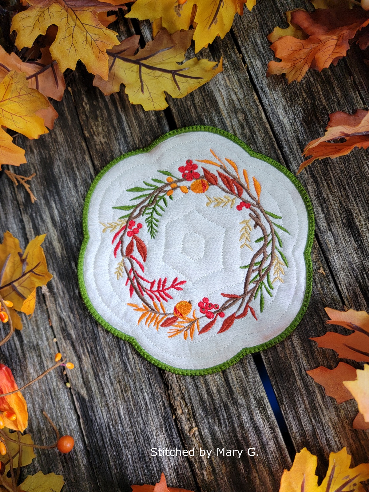 Fall Wreath Candle Mat-9