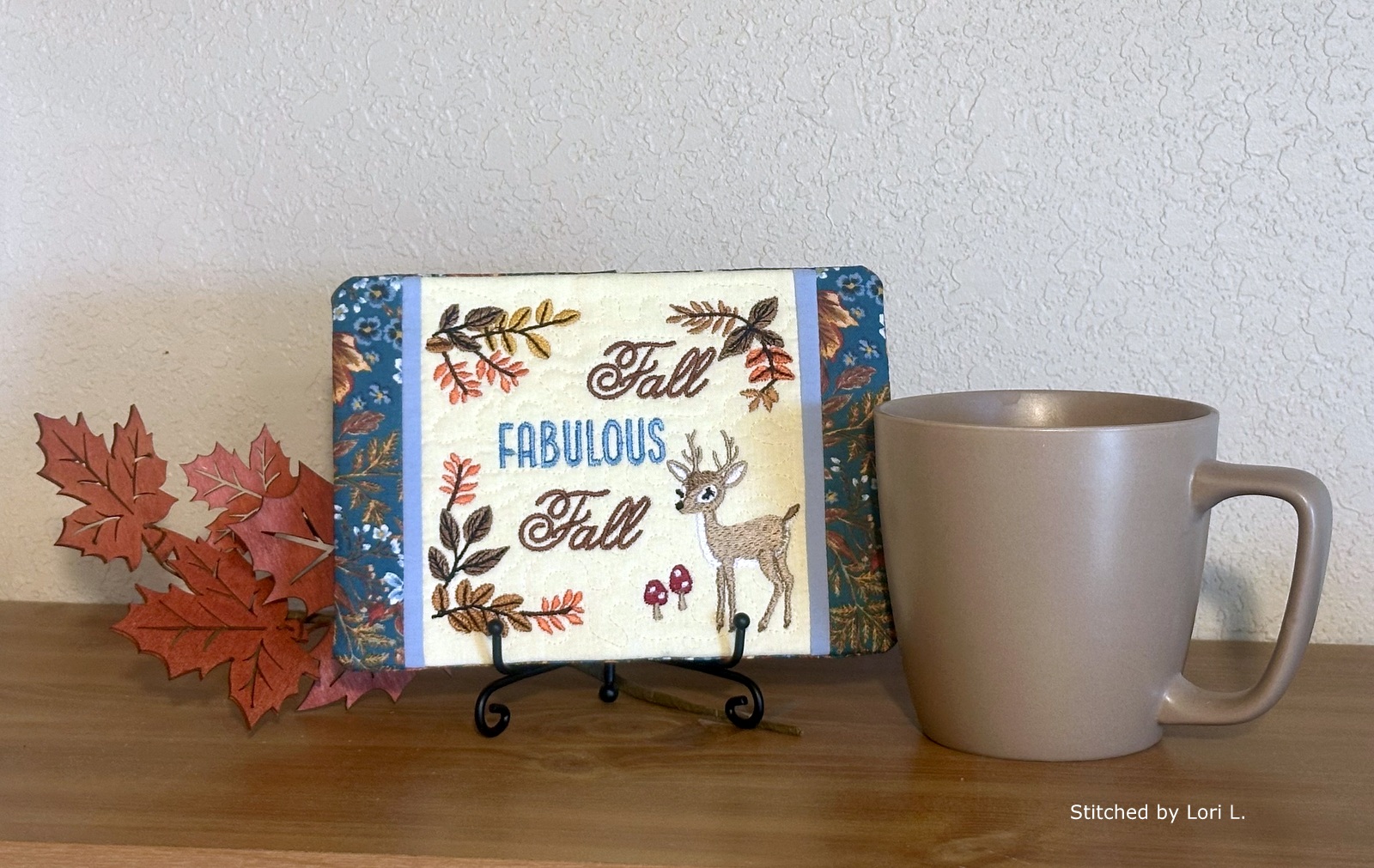 Fabulous Fall Mug Rug-6