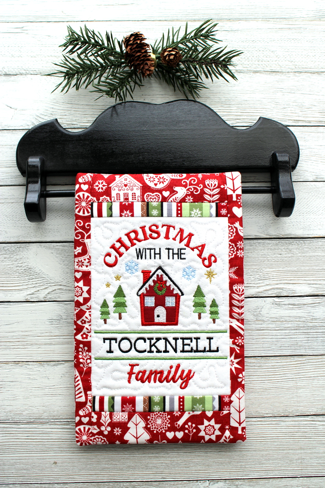 ITH Family Christmas Mini Quilt (6x10)-3