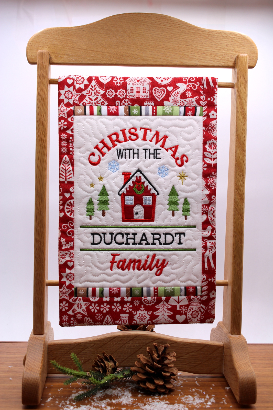 ITH Family Christmas Mini Quilt (7x11)-3