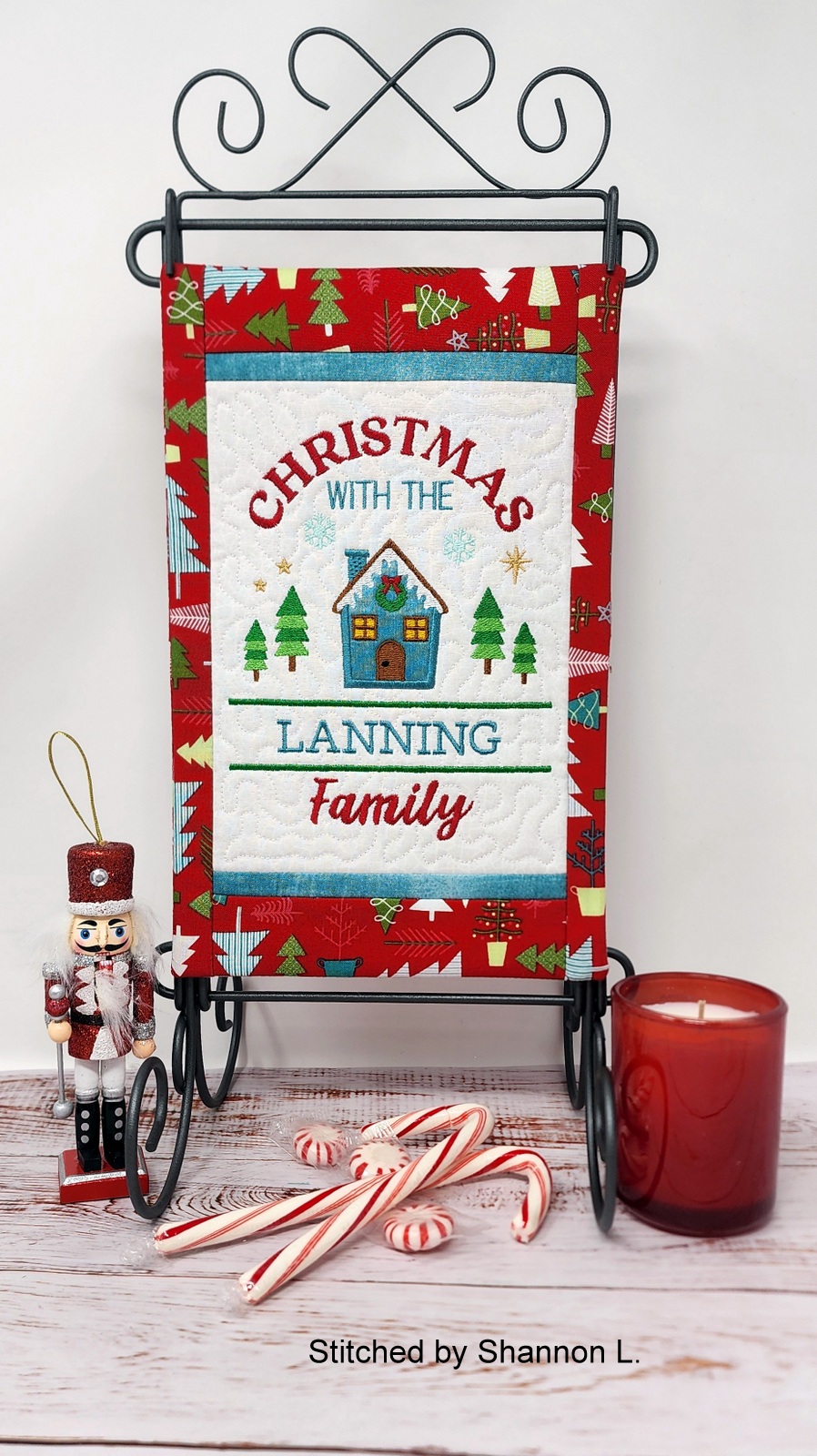 ITH Family Christmas Mini Quilt (7x11)-6