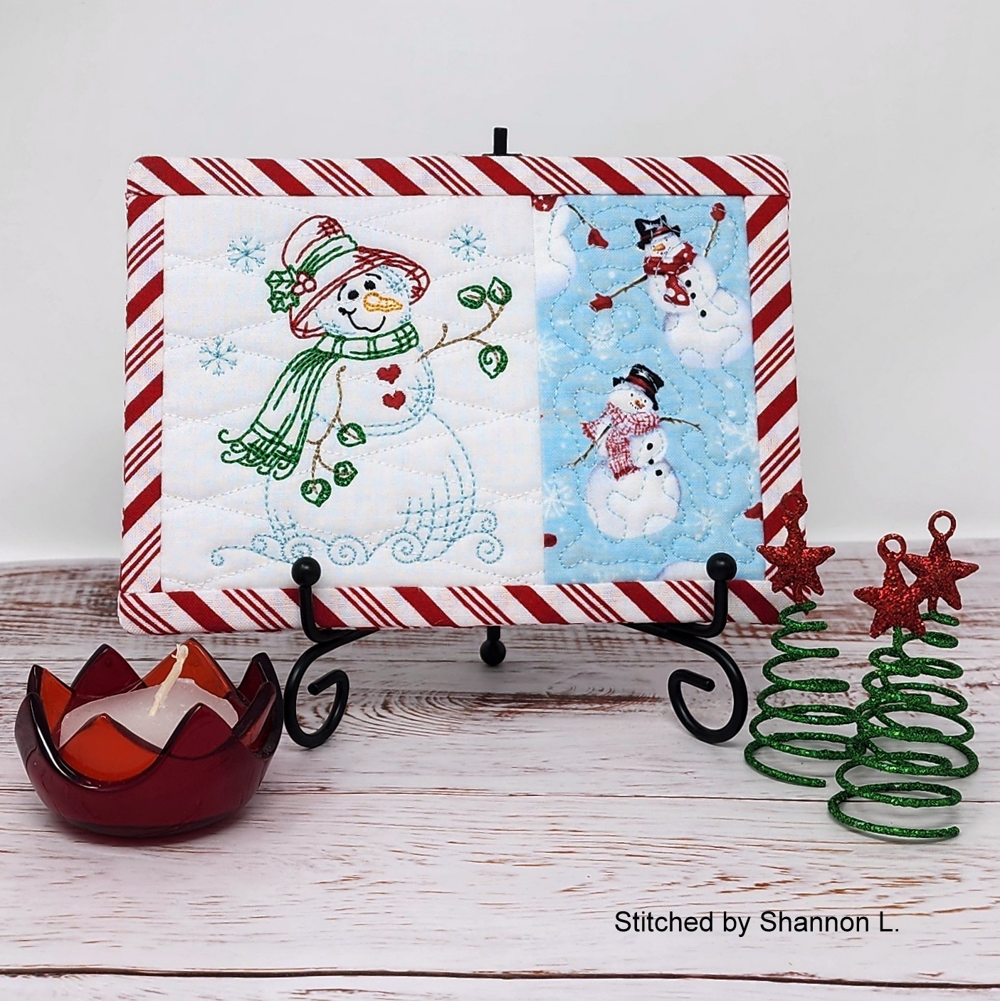 Sketch Snowman Mug Rug-4