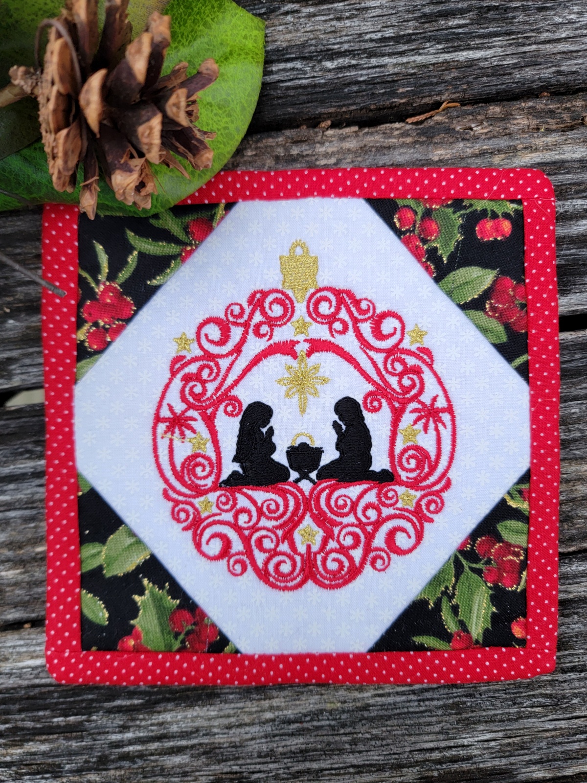 Nativity Tiny Quilt (6x6)-7