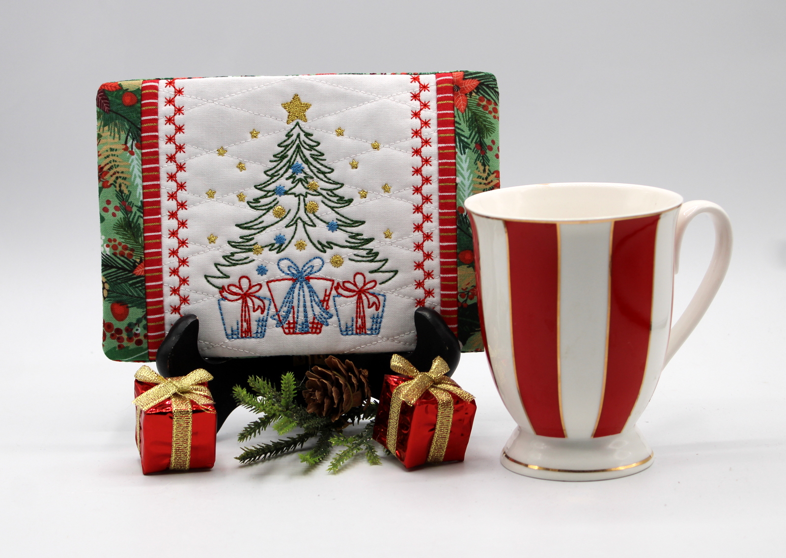 Sketch Christmas Tree Mug Rug (5x7)-3